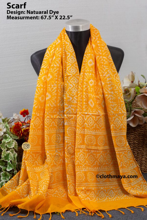 Handloom natural dye scarf