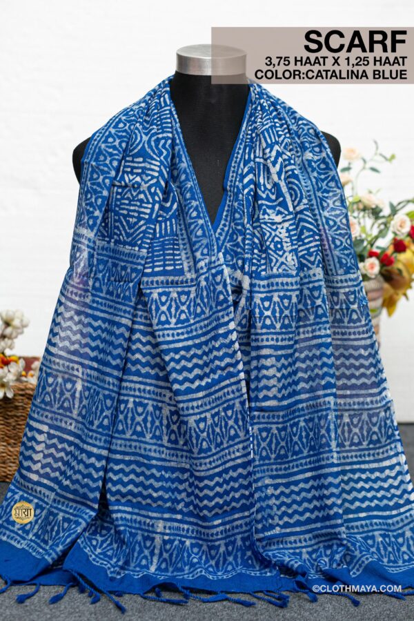 Handloom natural dye scarf