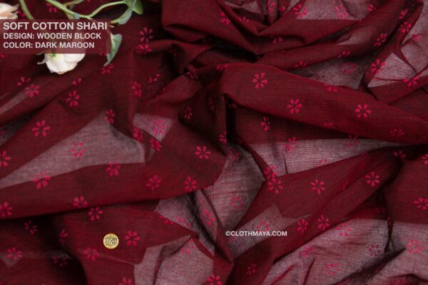Cotton Block Print Shari