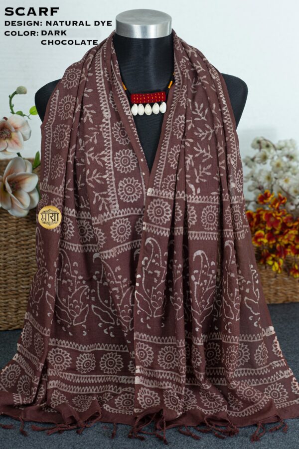 Handloom natural dye scarf