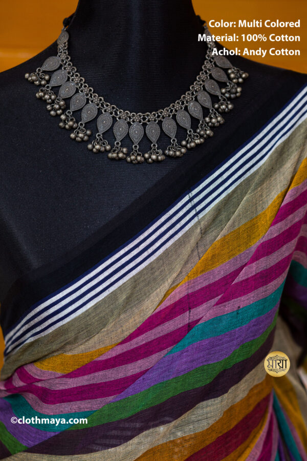 Handloom Soft Cotton Andy Achol Shari - Image 7