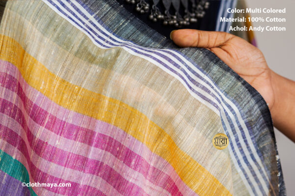 Handloom Soft Cotton Andy Achol Shari - Image 5