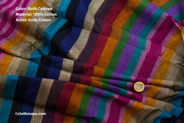 Handloom Soft Cotton Andy Achol Shari - Image 3