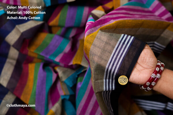 Handloom Soft Cotton Andy Achol Shari - Image 2