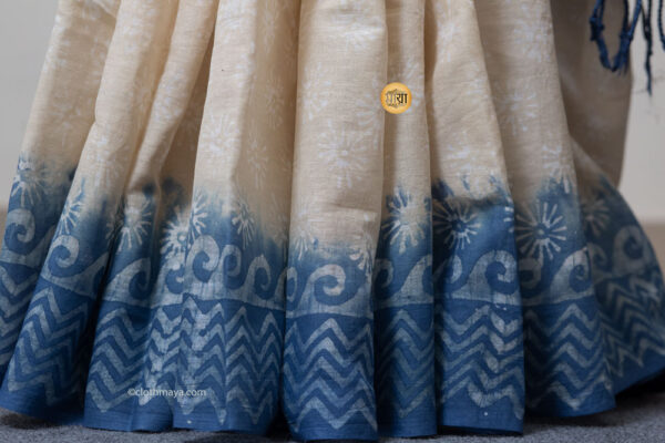 Handloom Soft Cotton Natural Dye  Shari - Image 4