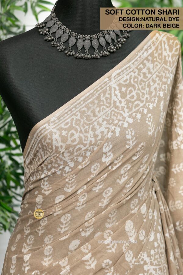 Handloom Soft Cotton Shari - Image 3