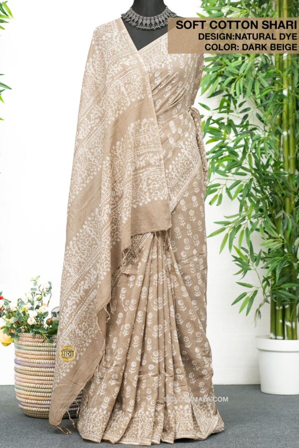 Handloom Soft Cotton Shari - Image 4