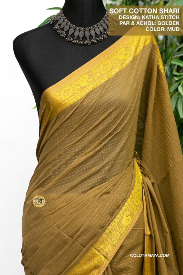 Handloom Soft Cotton Shari - Image 2
