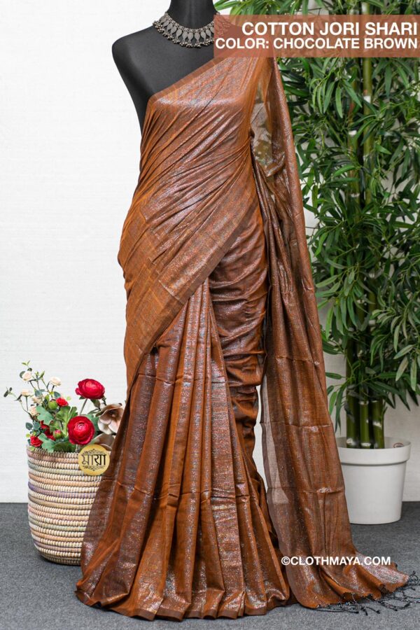 Handloom Cotton Jori Shari - Image 3