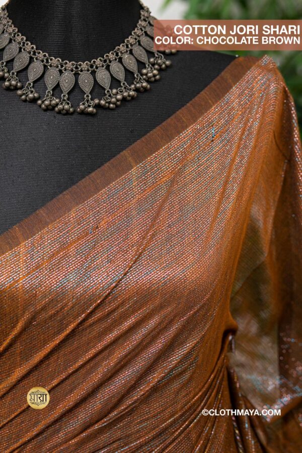 Handloom Cotton Jori Shari - Image 5