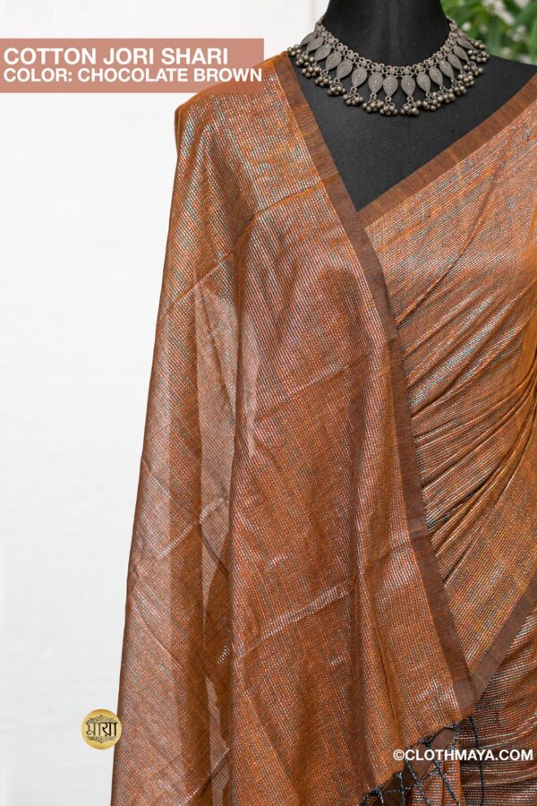 Handloom Cotton Jori Shari - Image 4